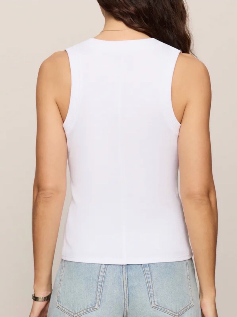 Z Supply Women's Essy Rib Tank White - Picture 2 of 8